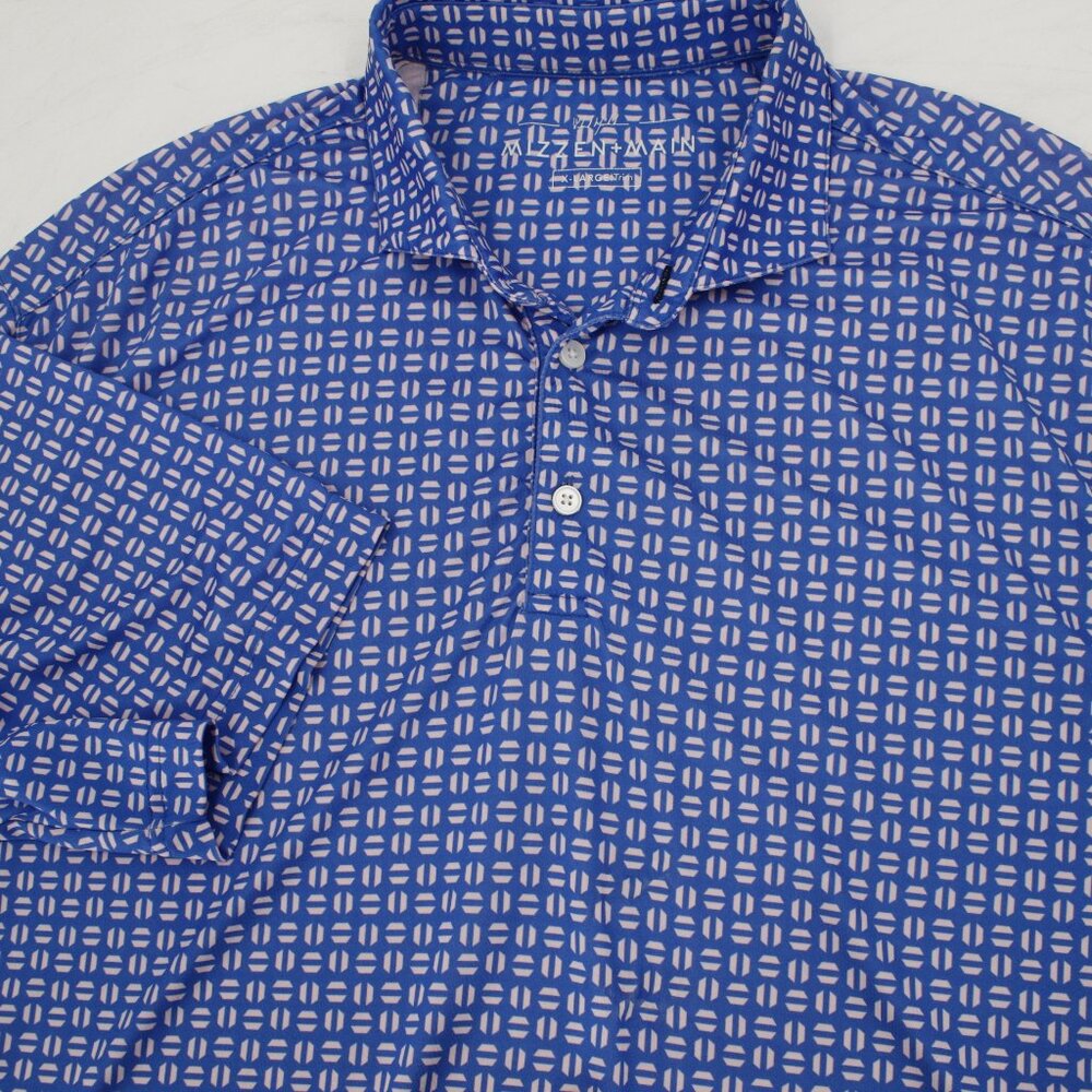 Mizzen main Shirt‎ men's XL Phil Mickelson Golf Polo Pacific Sunset Geo Print